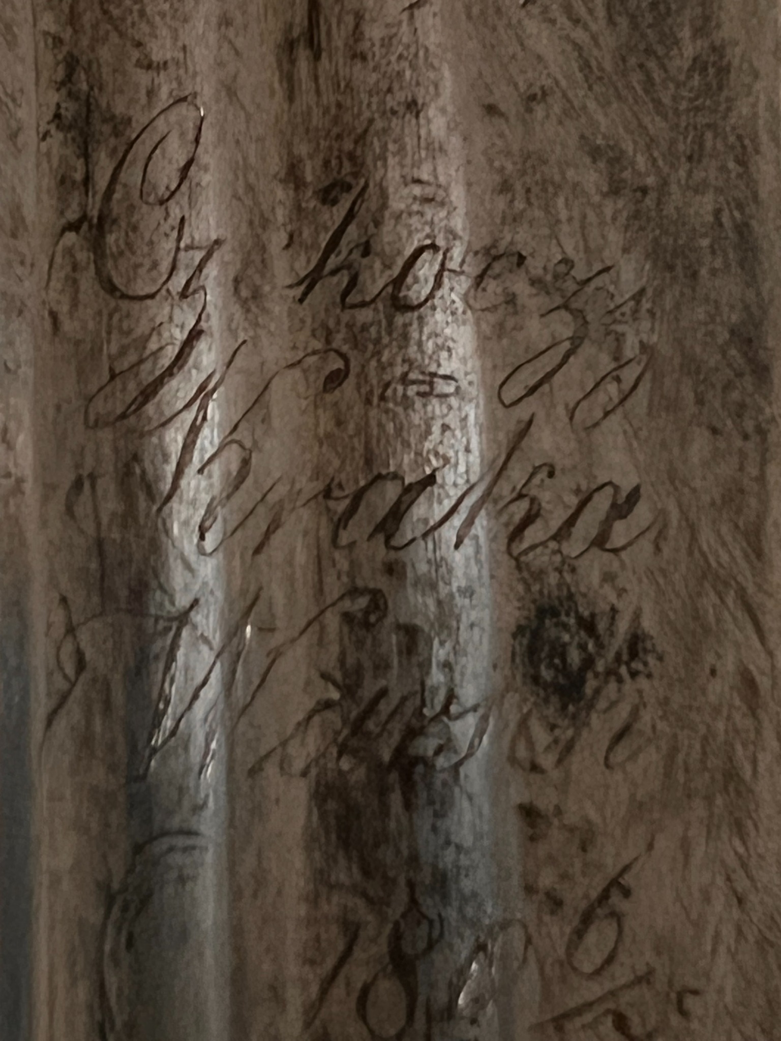Fifth overlapping macro photograph of the campaign inscription