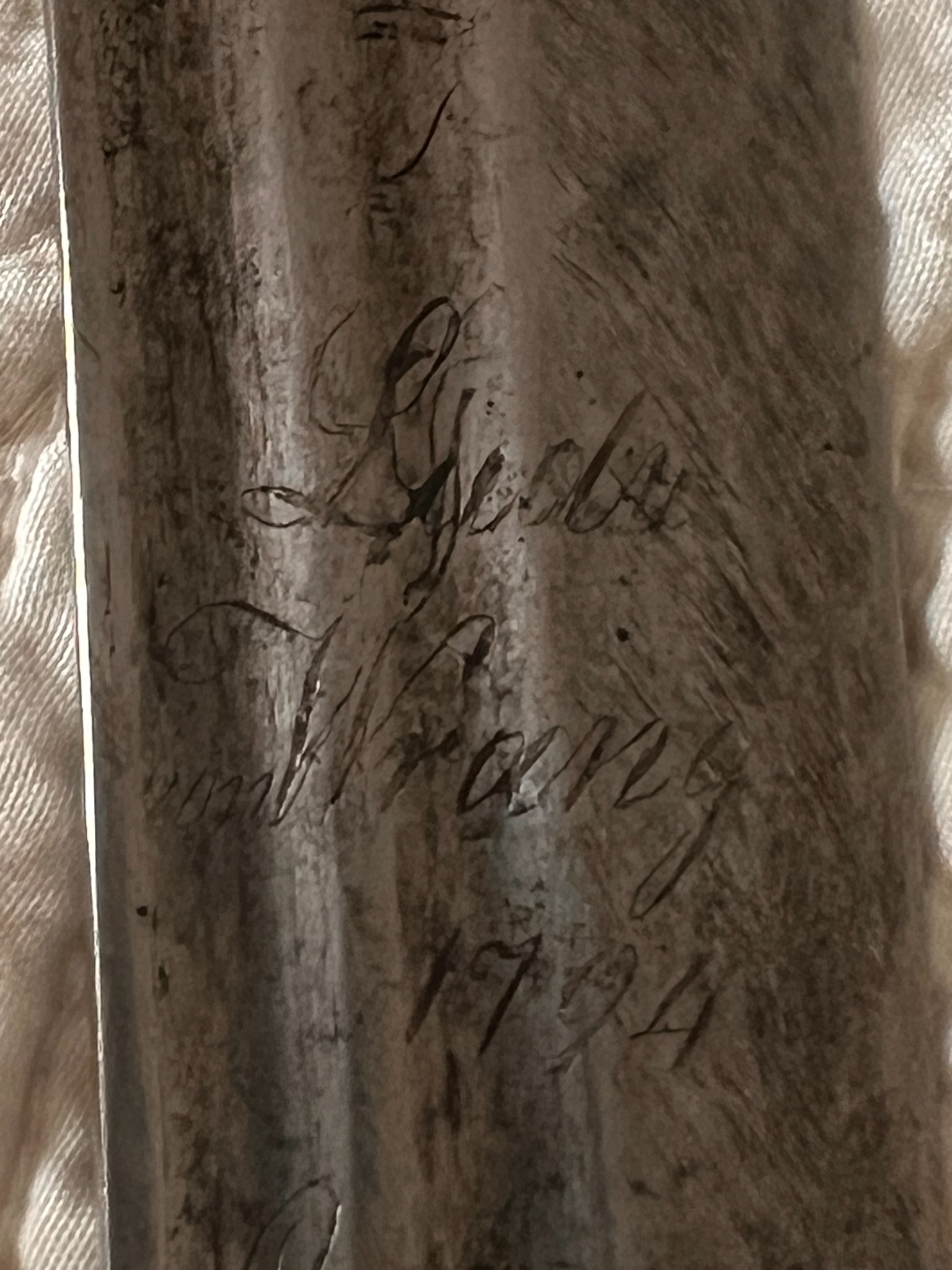 Sixth overlapping macro photograph of the campaign inscription