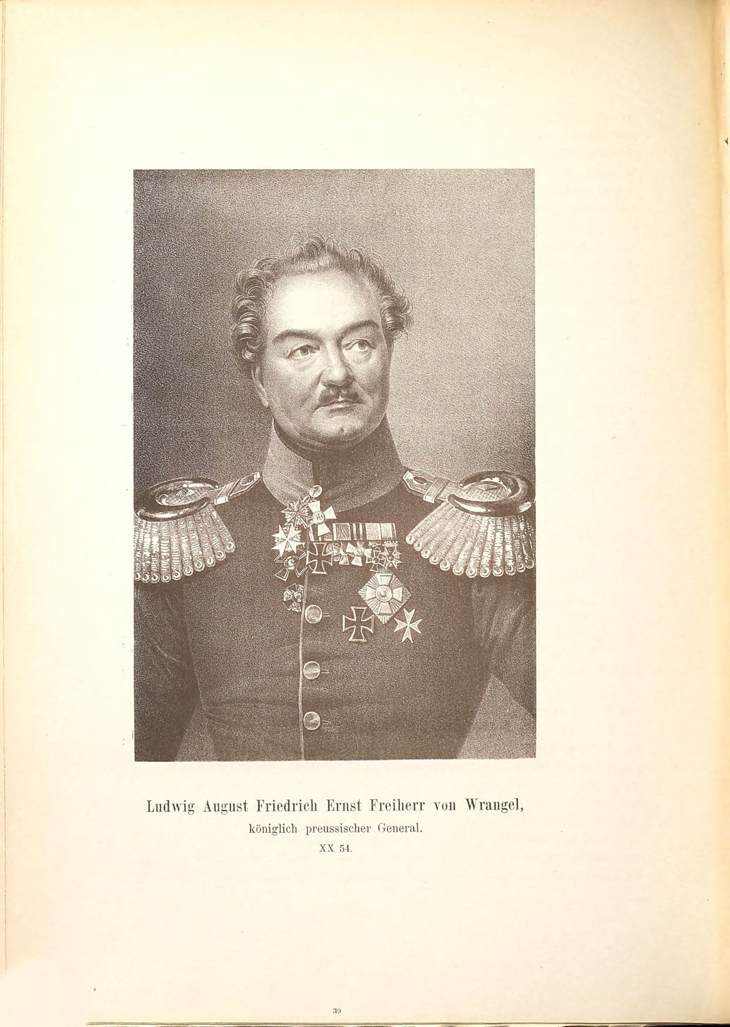 Portrait of Prussian Lieutenant General August Friedrich Ludwig Freiherr von Wrangel, 1774 to 1851